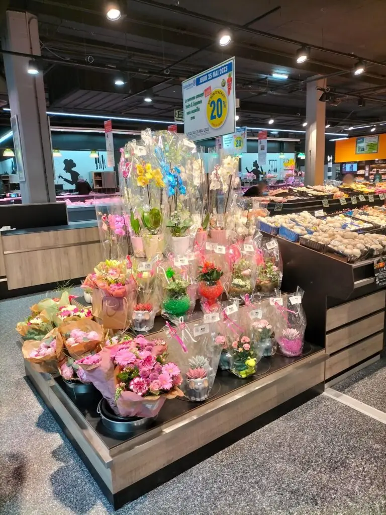 Mobilier fruits et légumes au E.Lelcerc de Rouen